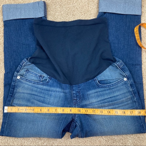 A Pea in the Pod Full Panel Cuffed Crop Jeans NWOT - Picture 9 of 14